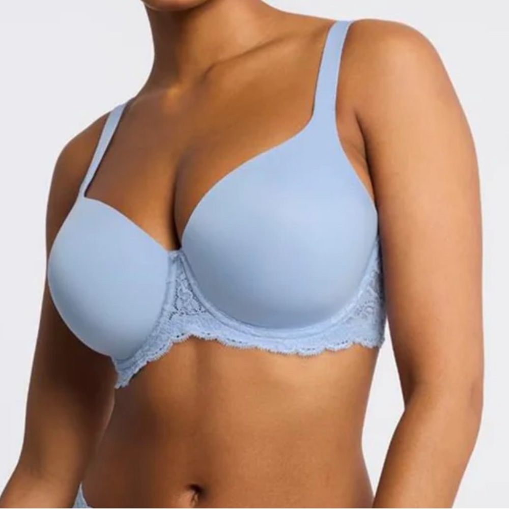 MONTELLE 🇨🇦 Pure Plus Full Coverage T-Shirt Bra Steel Blue/Turquoise Size 38 G - Picture 8 of 13